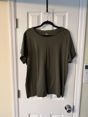 St. John's Bay Olive Short Sleeve Essential Tee